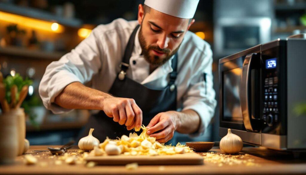 Ein Koch verrät, warum du Knoblauch in Sekunden mit der Mikrowelle schälen kannst