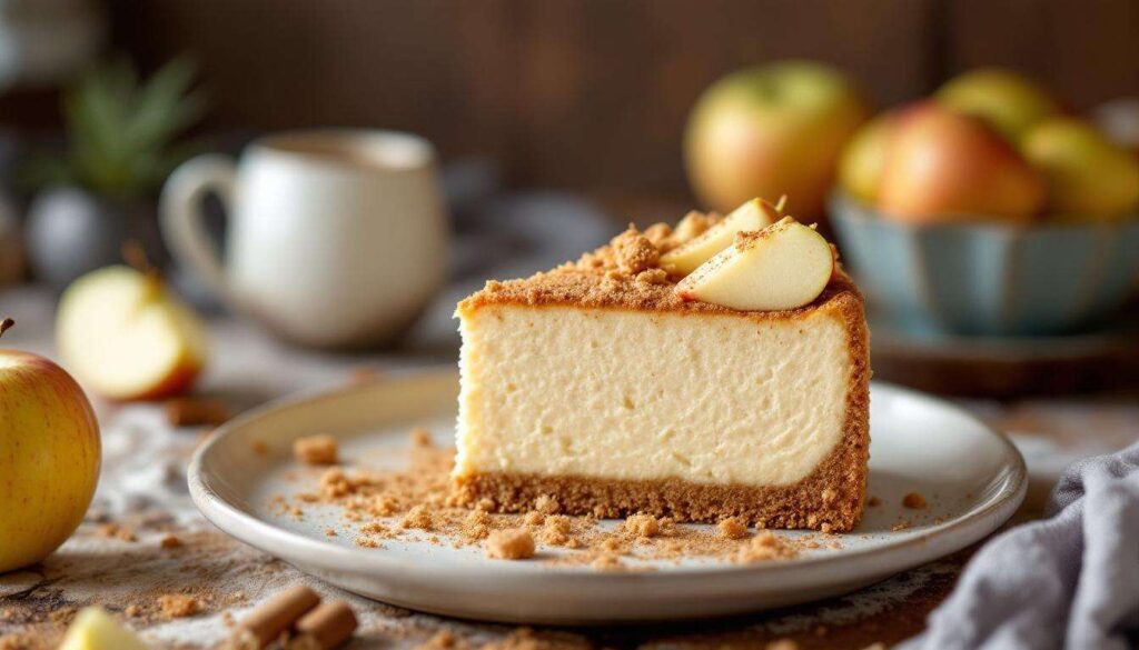 Biscoff-Käsekuchen mit Apfel und Streuseln: der Trendkuchen, der wirklich himmlisch cremig zart auf der Zunge schmilzt