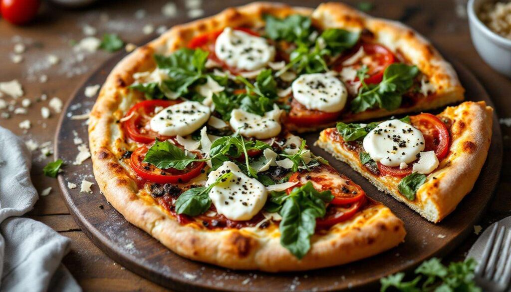 Pizza mit Burrata und Rucola: mit diesem cremigen Käse wird deine Pizza zum Highlight