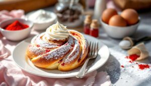 Biskuitrolle mit Herz-Muster: in dieses Rezept verlieben sich alle