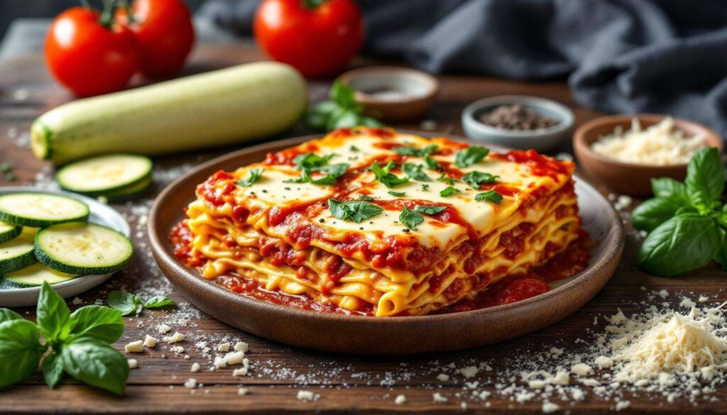 Gemüselasagne ohne Nudeln: Mit Zucchini und Mozzarella in 20 Minuten fertig