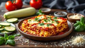 Gemüselasagne ohne Nudeln: Mit Zucchini und Mozzarella in 20 Minuten fertig