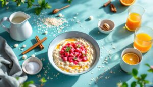 Porridge mit Rhabarber-Kompott: das perfekte Frühstück für den Frühlingsbeginn